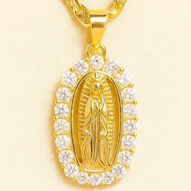 Pendant Necklace, 20-inch, Figaro Necklace, Gold Filled Jewelry