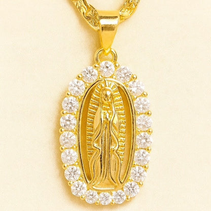 Pendant Necklace, 20-inch, Figaro Necklace, Gold Filled Jewelry