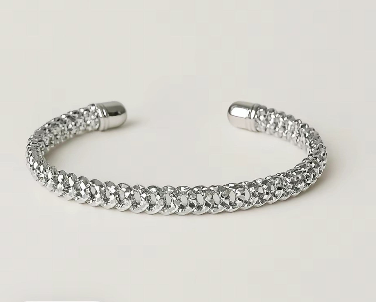 Texture Rope-Style Bangle, Plated and Durable Finish