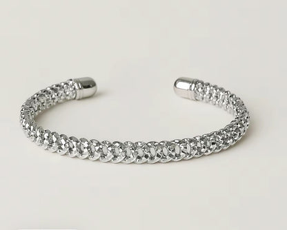 Texture Rope-Style Bangle, Plated and Durable Finish