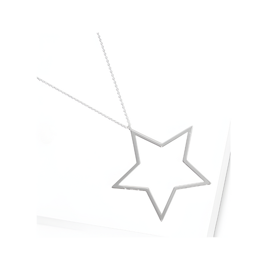 White Gold Dipped Star Necklace