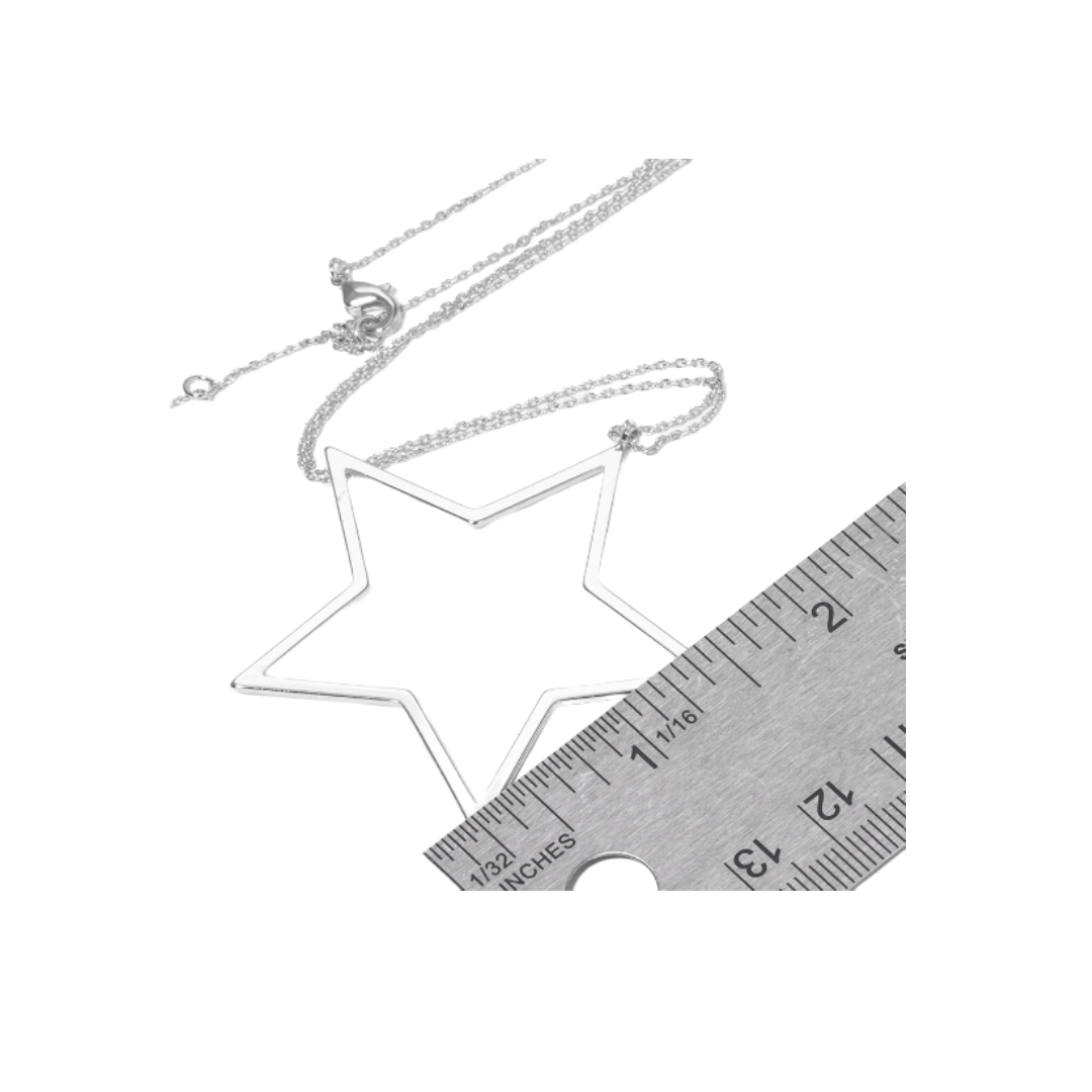 White Gold Dipped Star Necklace
