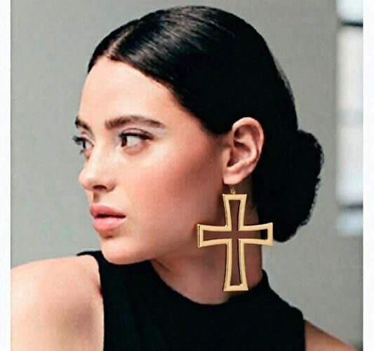 Cross Statement Earrings