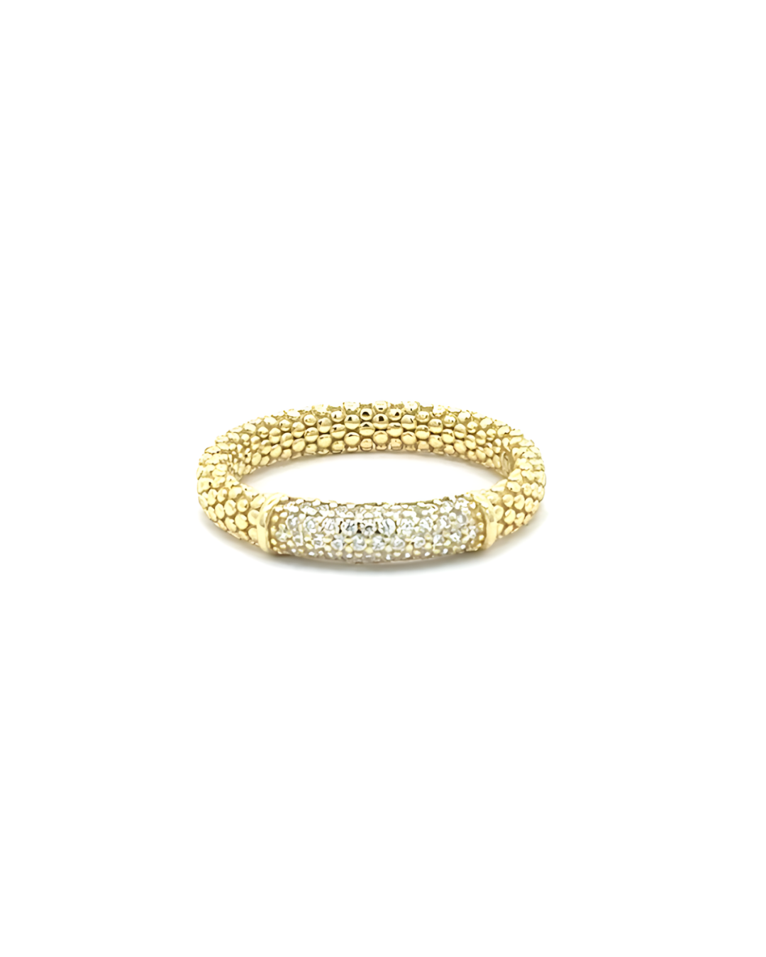 Sterling Silver Pave Band Ring