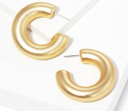 Thick Hoop Earrings