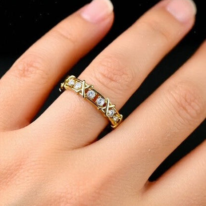 XO Style Ring, Gold-Filled and Durable Finish
