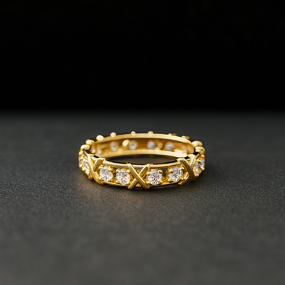 XO Style Ring, Gold-Filled and Durable Finish
