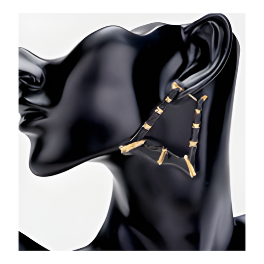 Bamboo Trapezoid Black & Gold