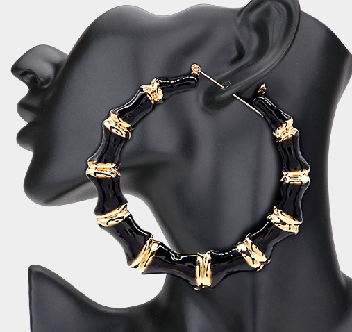 Enamel Bamboo Earrings