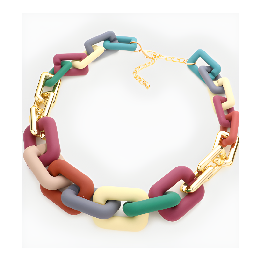Colorful Chain Link Necklace